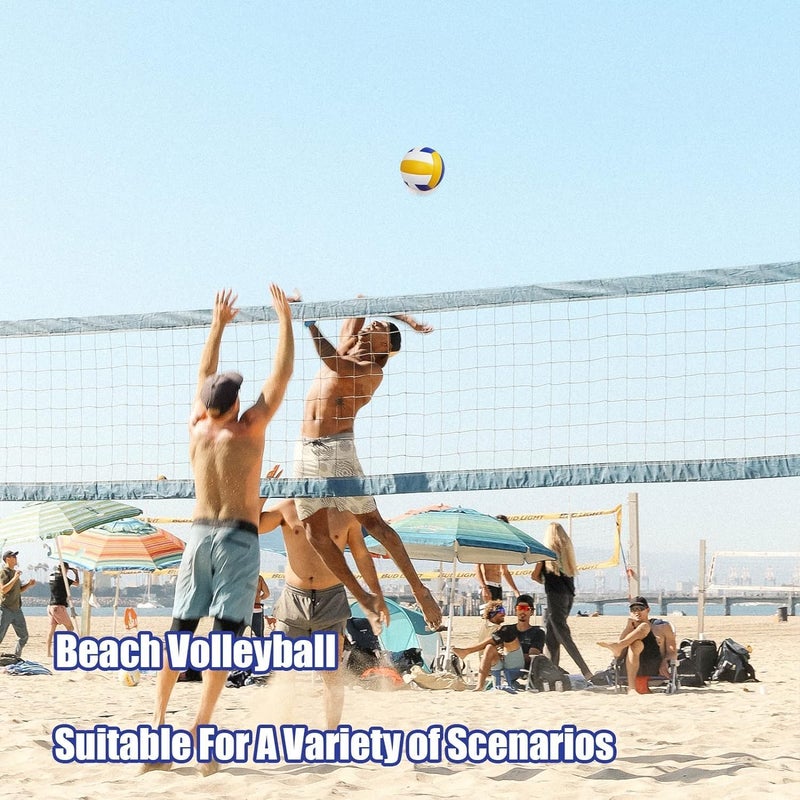 Magicorange Volleyball, 1 Pack Official Size 5 Volleyballs- PU Leather Indoor Outdoor Soft Touch Volleyballs for Beach Play, Game,Gym,Training -Includes Ball Pump - Image 5